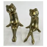 Solid Brass Frog Shelf Sitters