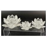 Swarovski Crystal Lotus Flower Candle Holders