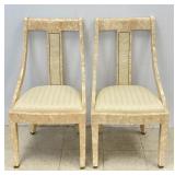 Tessellated Stone Veneer Dining Chairs