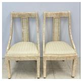 Tessellated Stone Veneer Dining Chairs