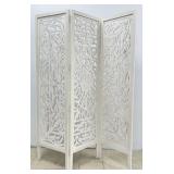 6 FT Canditree Ornate Carved Wooden 3 Panel