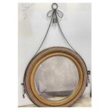 5 FT Hollywood Regency Faux Bois Beveled