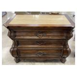 Century Baroque Style Oak Bombe Chest