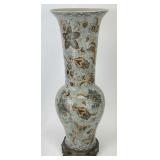Castilian Porcelain Aqueous Floral Floor Vase