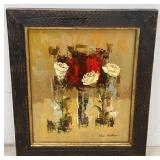 Framed Impasto Oil Painting - Signed Van Matino
