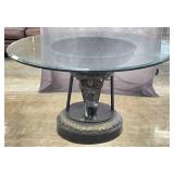 Neoclassical Patinated Bronze Figural Table