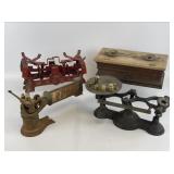 Cast Iron & Stone Top Vintage Balance Scales