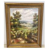 4 FT Gilt Framed Oil on Canvas - Signed