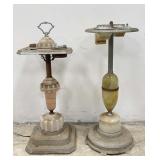 Aluminum & Cast Metal Art Deco Smoking Stands