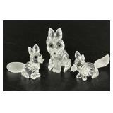 Swarovski Crystal Fox and Pups