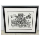 Limited Edition Military Pencil Lithograph w/