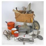 Selection of Vintage Kitchen Utensils & More