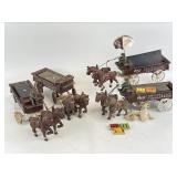 Vintage Style Cast Iron Horse Wagons