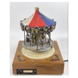 Michael Ricker Hand Cast Pewter Musical Carousel