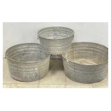 Galvanized Metal Wash Tubs