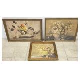 Vintage Gilt Framed Floral Prints