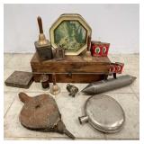 Vintage Collectibles - Hearth Bellow, Tins & More