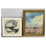 Oil on Canvas & Mixed Media on Paper - Signed &