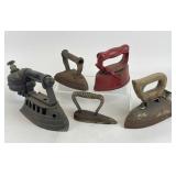 Vintage Cast Iron Sad Irons - Gas, Electric &