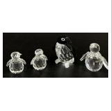 Retired Swarovski Crystal Penguin Figurines