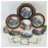 Thomas Kinkade Music Box, Trinket Box & Plates