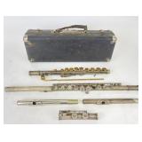 Vintage Flute Parts in Case