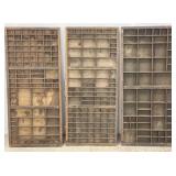 Vintage Letterpress Printer's Drawers