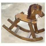 Handcrafted & Painted Wood Rocking Horse