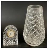 Waterford Crystal Vase & Clock