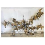 3 FT Brutalist Torch Cut Metal Wall Sculpture