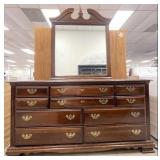 Traditional Chippendale Style Dresser w/ Mirror