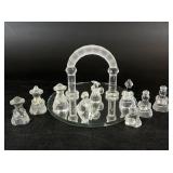 Swarovski Crystal Holy Family & Arch Nativity Set