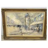 Mid Century Framed Original Oil on Canvas - Signed