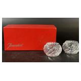 Baccarat Bambous Swirl Clear Crystal Napkin Rings