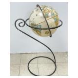 Vintage Replogle Floor Globe on Wrought Iron Stand