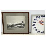 Gas & Oil Memorabilia - Photo & Thermometer