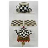 MacKenzie - Childs Courtly Check Enamel Cup &