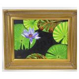 Gilt Framed Signed & Dated Acrylic on Canvas -
