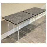 Acrylic & Marble End Tables
