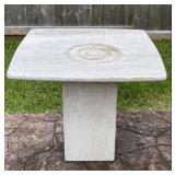 Italian Style Travertine Square Side Table