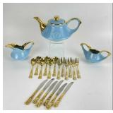 Pearl Co. 22K Gold Trimmed Tea Set & More