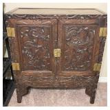 Vintage Chinese Export Style Hardwood Side Cabinet