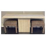 Stone International Italy Travertine Console Table