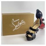Christian Louboutin Black Leather Sandals