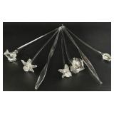 Hand Blown Glass Flower Sculptures