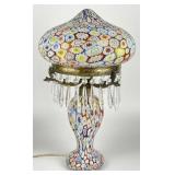 Italian Millefiori Murano Style Art Glass Lamp
