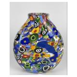 Signed Art Glass Vase - Mad Art Studios