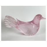 Murano Style Filigrana Art Glass Dove