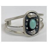 Vintage Navajo Style Sterling Cuff Bracelet