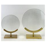 Contemporary Noemi Seeded Glass Disk Sculptures